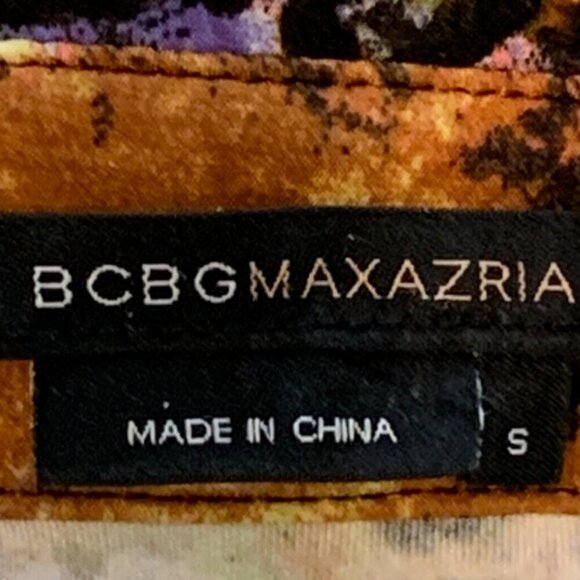 BCBGMAXAZRIA Mystical Leopard Print Top Sz S #28F - Picture 7 of 9